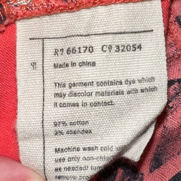 Anthropologie Pilcro and the Letterpress Pants Coral Straight Leg Jeans Mid Rise - Picture 7 of 7